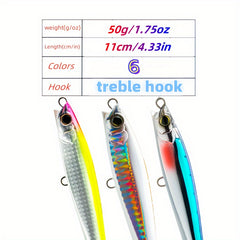 50g Submerged Pencil Lure Sea Fishing Bait Vibration Sinking Minnow