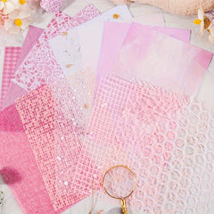 15pcs Textured Paper Scrapbook Paper for DIY Art Craft Junk Journal
