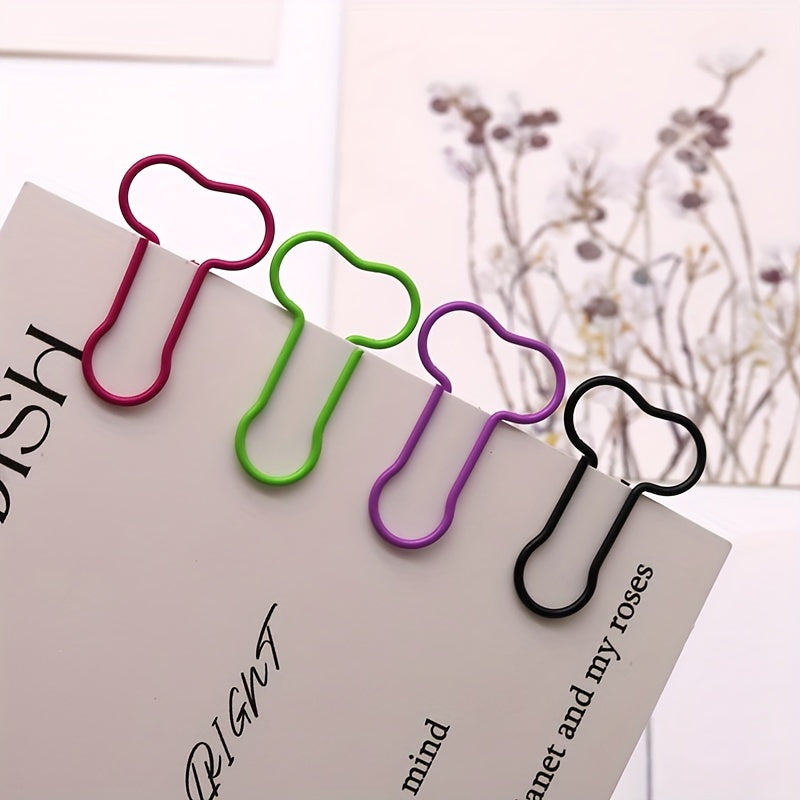 50pcs Cartoon Shaped Wire Paper Clips Unique Stationery Pins