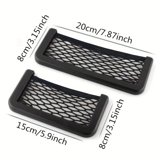 Car Storage Net Pocket Adhesive Hanging Bag For Mobile Phone Card Key