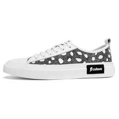 Men's Polka Dot Print Lightweight Sneakers