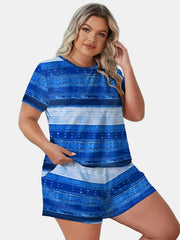 Striped Tee & Shorts Pajama Set