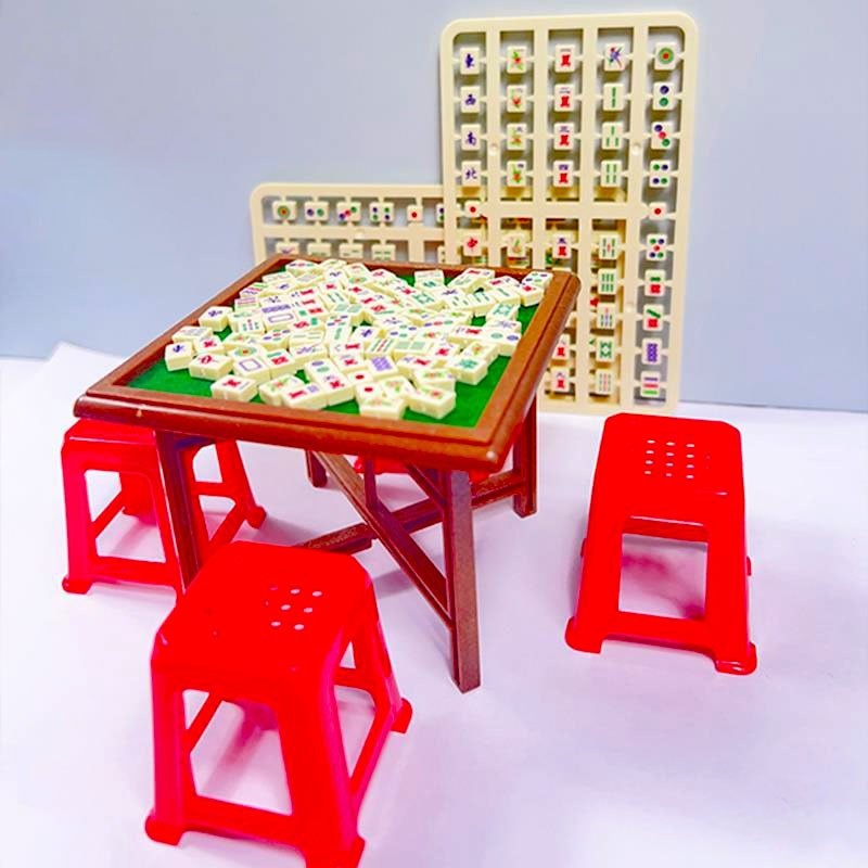 Mini Chinese Mahjong Dollhouse Accessory Model for Decoration