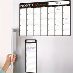 Magnetic Dry Erase Monthly Calendar 43cmx30cm + List Pad + 2 Markers