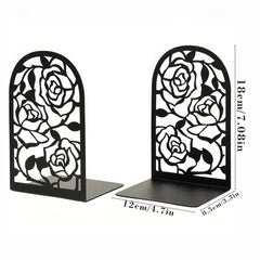 Rose Metal Bookends Desktop Storage Bookshelves