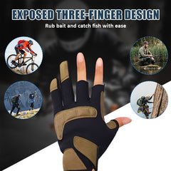 Outdoor Fishing Gloves Cut resistant Waterproof Windproof Men Women