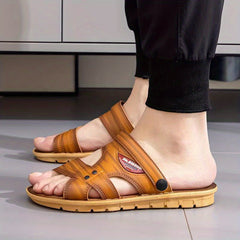 Men's Letter Print Sandals Lightweight Anti-skid Outdoor Beach Holiday Party