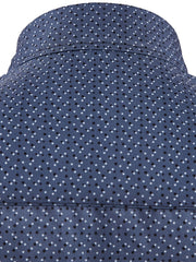 Men s Dot Printed Shirt Regular Fit Long Sleeves Turn Down Collar