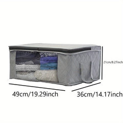 Quilt Storage Bag with Reinforced Handles Clear Window Organizer