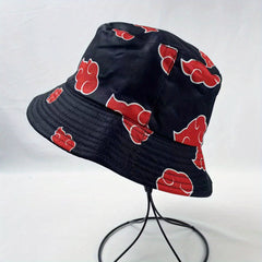 Red Cloud Print Bucket Hat Hip Hop Unisex Lightweight Sunscreen