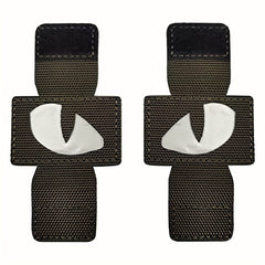 Cat Eyes Morale Patches Glow In Dark Hook And Loop Fasteners Embroidery Patches