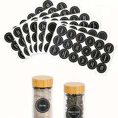 126pcs Round Spice Jar Labels Waterproof for Kitchen Storage & Organization