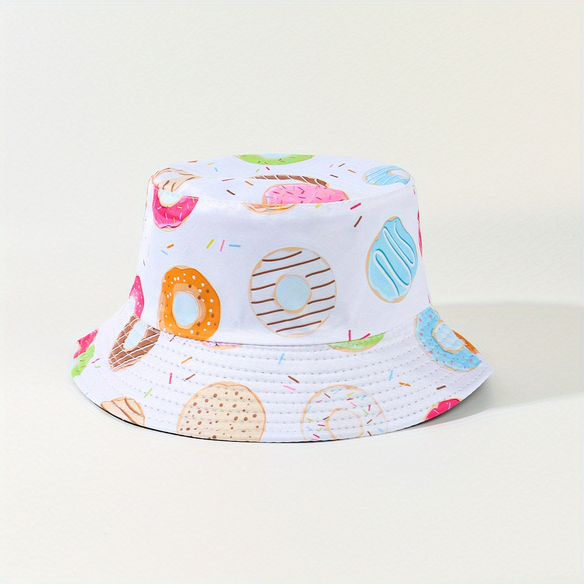 Hip Hop Cartoon Print Bucket Hat Casual Sun Hat Unisex Basin Hat