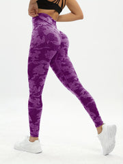 High Waist Camo Yoga Leggings Butt Lifting Cropped Activewear