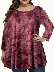 Tie Dye Long Sleeve Tunic Top