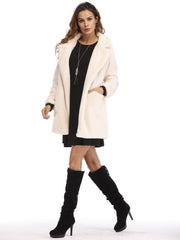 Winter Plush Loose Coat Long Sleeve Teddy Outerwear Women's Clothing