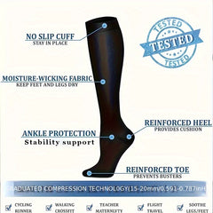 4 Pairs Compression Socks For Women Men 10 20 Mmhg Knee High