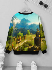 Teens Outdoor Scenery Resort 3D Print Sweatshirt Kids Casual Pullover