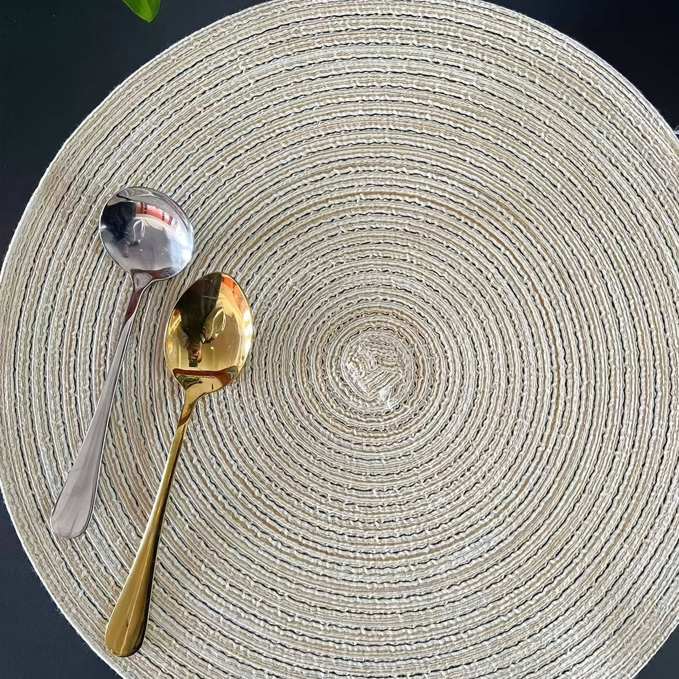 Round Woven Placemat Kitchen Table Mat Dining Table Decor