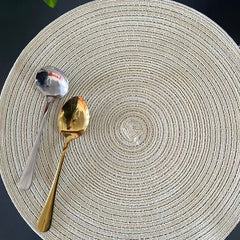 Round Woven Placemat Kitchen Table Mat Dining Table Decor