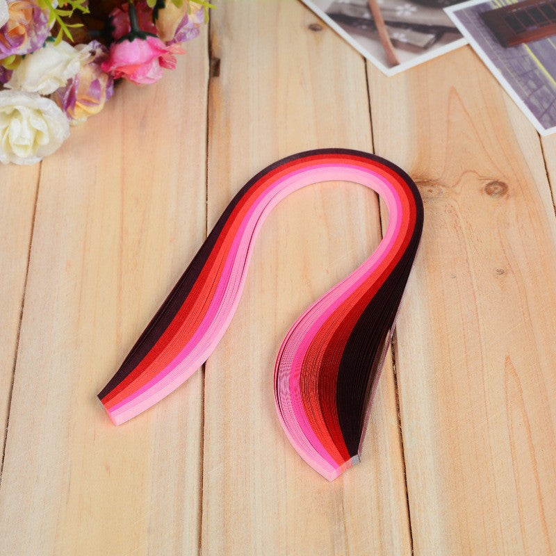 100pcs Gradient Paper Dip Strips DIY Origami