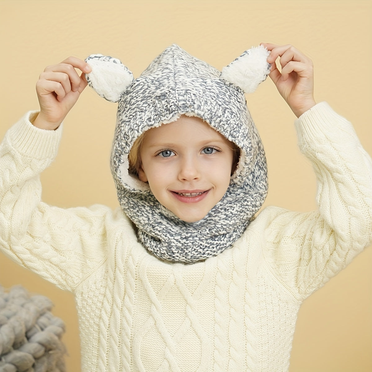 Kids Winter Hat with Neck and Ear Protection