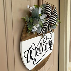 Welcome Door Wreath Front Door Sign Front Door Decoration Housewarming Gift