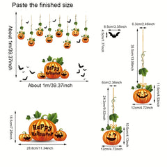 Halloween Pumpkin Window Stickers Party Decoration for Living Room Bedroom
