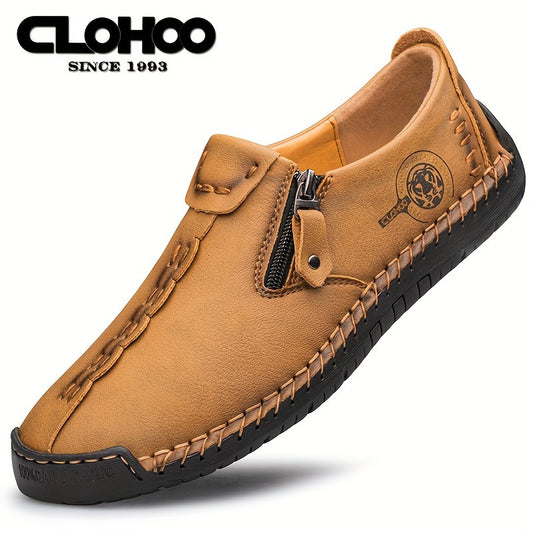 Men's Zipper Loafers Non Slip Casual Shoes