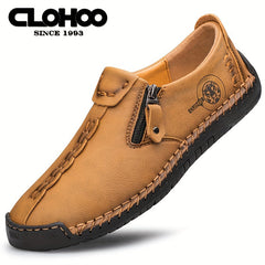 Men's Zipper Loafers Non Slip Casual Shoes
