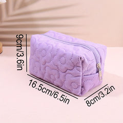Flower Pattern Pencil Case Cosmetic Storage Bag Multifunctional Bag