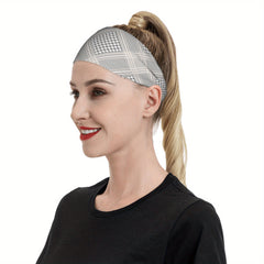 Signature Check Plaid Headband, Breathable & Comfy Fit for Sport & Casual Wear