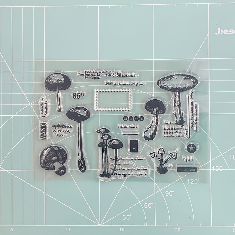 Transparent Mushroom Silicone Stamp for Crafts