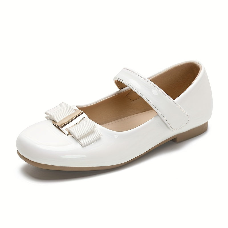 Girls Bowknot Flat Shoes Lightweight Party Dress Shoes