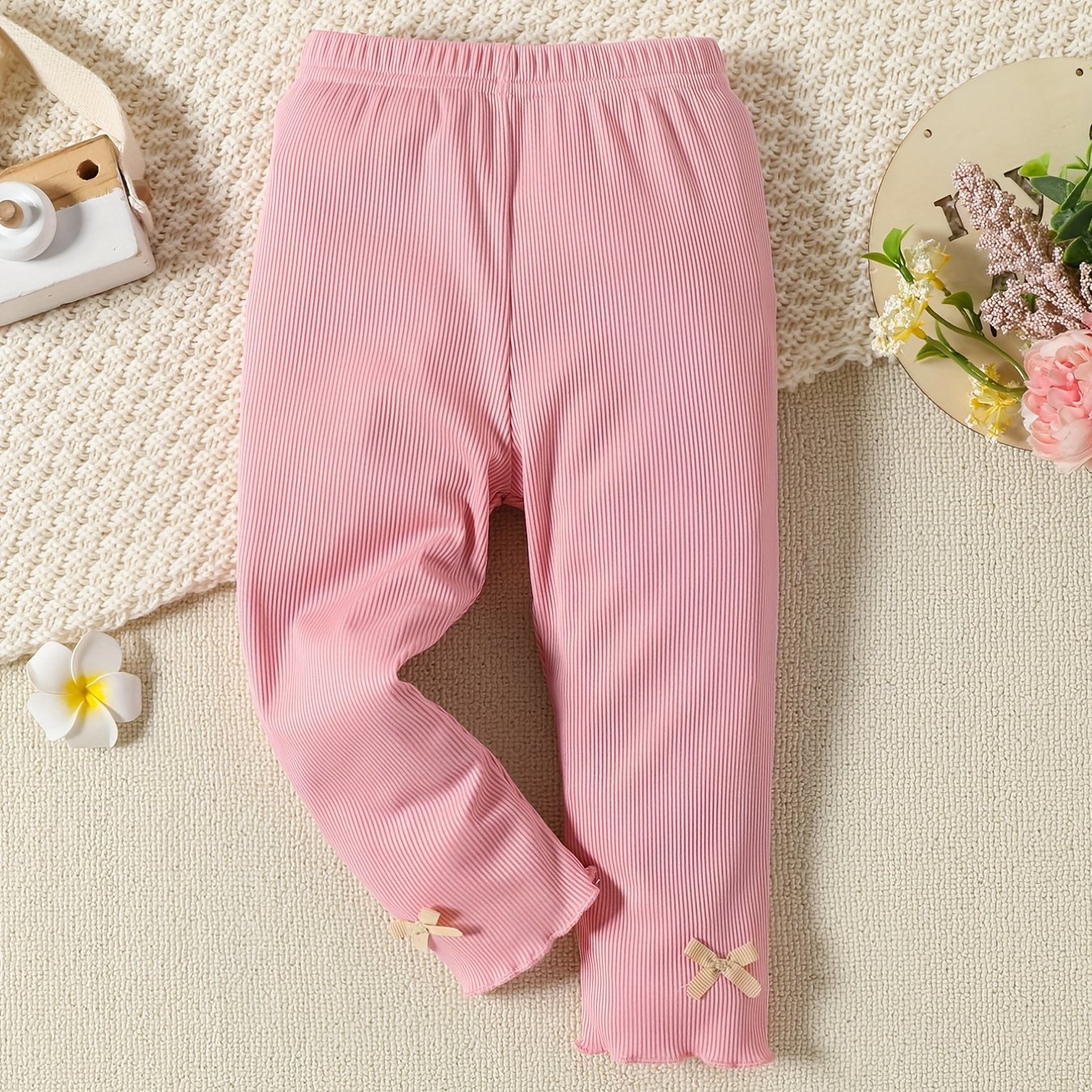 Toddler Girls' Cartoon Print Soft Slim Leggings Outwear
