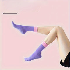 Yoga Socks Non-Slip with Silicone Bottom Breathable Crew Socks