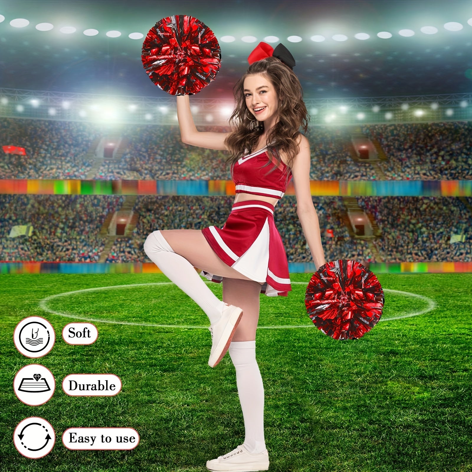 2pcs Cheerleading Pom Poms Handheld Dancing Supplies Celebration