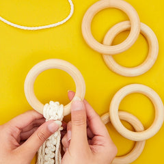 10pcs Unfinished Wood Rings DIY Craft Jewelry Bangle