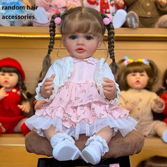 22" Realistic Vinyl Betty Reborn Doll, Hand Implanted Hair