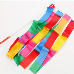 1pc Dance Ribbons Rainbow Ribbon Dancer Wand Rhythmic Gymnastics Ribbon