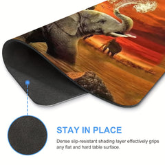 Cute Elephant Gaming Mouse Pad for Women, Non-Slip Rubber Mat