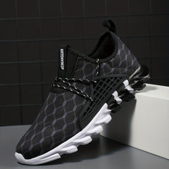 Men's Blade Sneakers Casual Breathable Shock Absorption Lace up Shoes