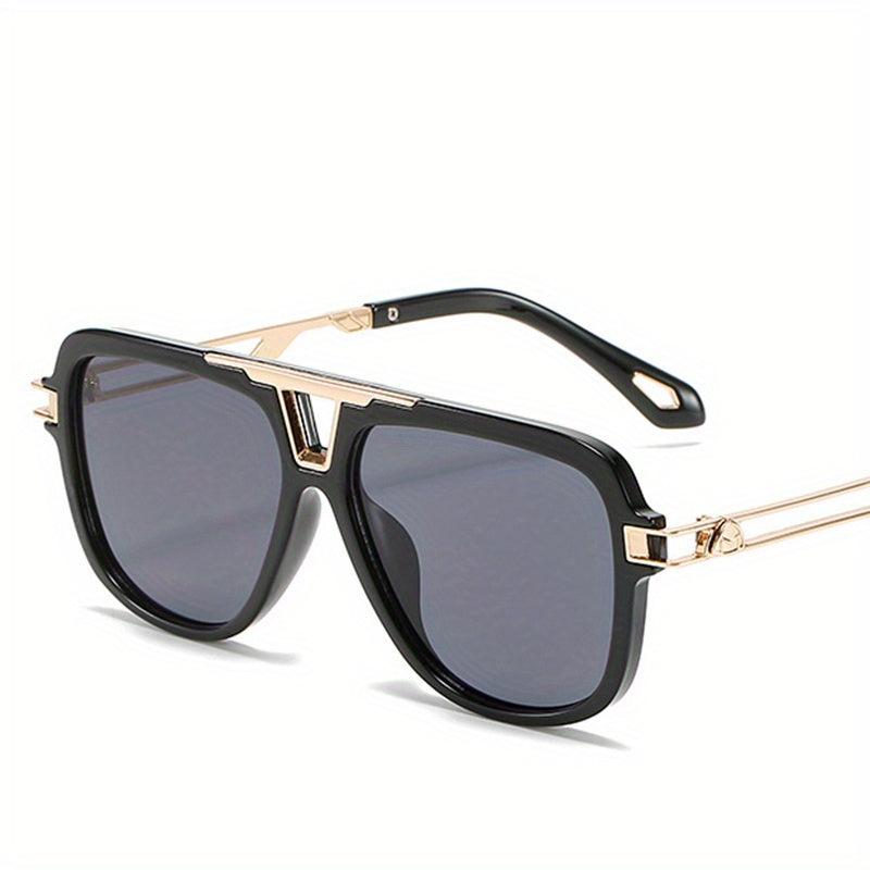 Men's Polarized Aviator Sunglasses UV400 Retro Oversized Square