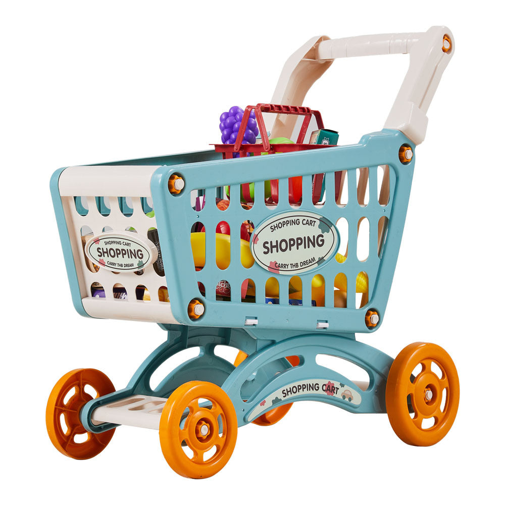 Kids Supermarket Playset 76pcs Grocery Shop Toy with Checkout Counter