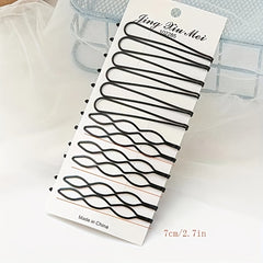 12pcs Hair Clip Broken Hair Fixed Artifact Hair Accessories For Girls
