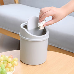 1pc Mini Trash Can with Lid for Living Room Table