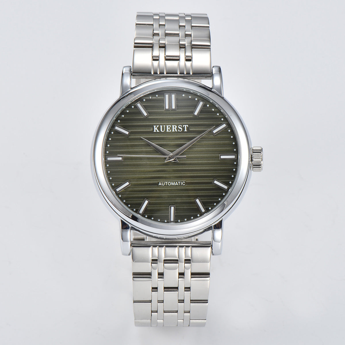 KUERST Steel Belt Auto Mechanical Watch Night Glow Classic