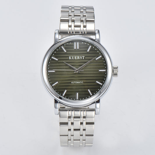 KUERST Steel Belt Auto Mechanical Watch Night Glow Classic