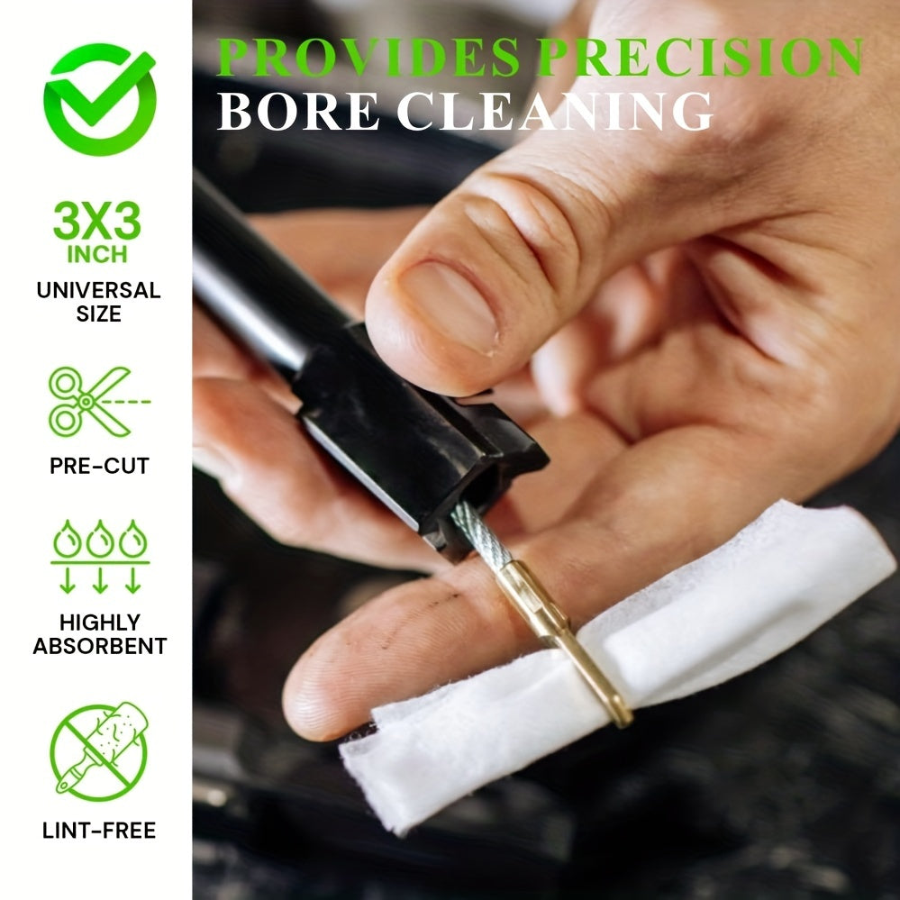 600pcs 3 Gun Cleaning Patches Lint Highly Absorbent Gun Cleaning Kit Supplies
