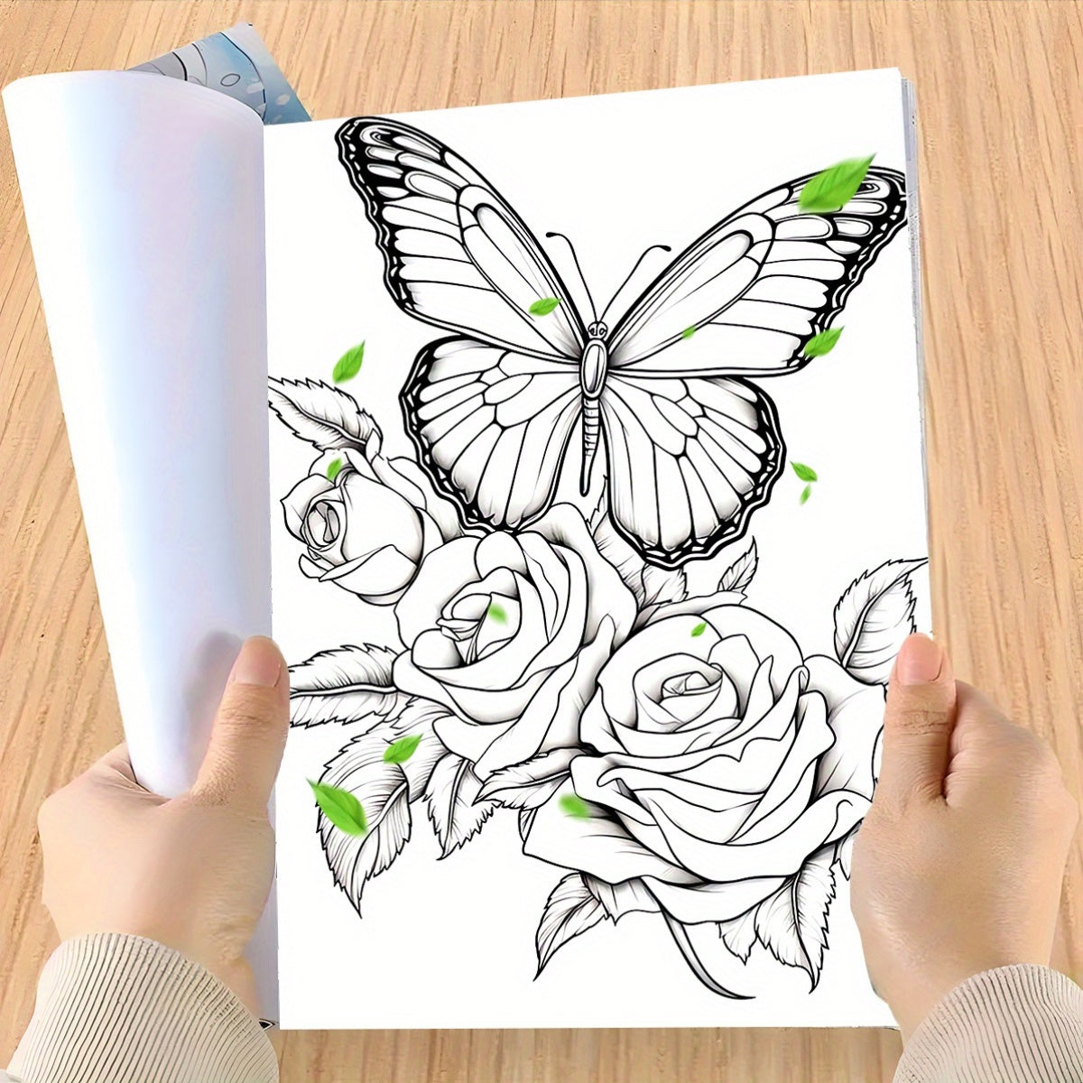 Butterflies & Flowers Coloring Book - Watercolor Paper Designs